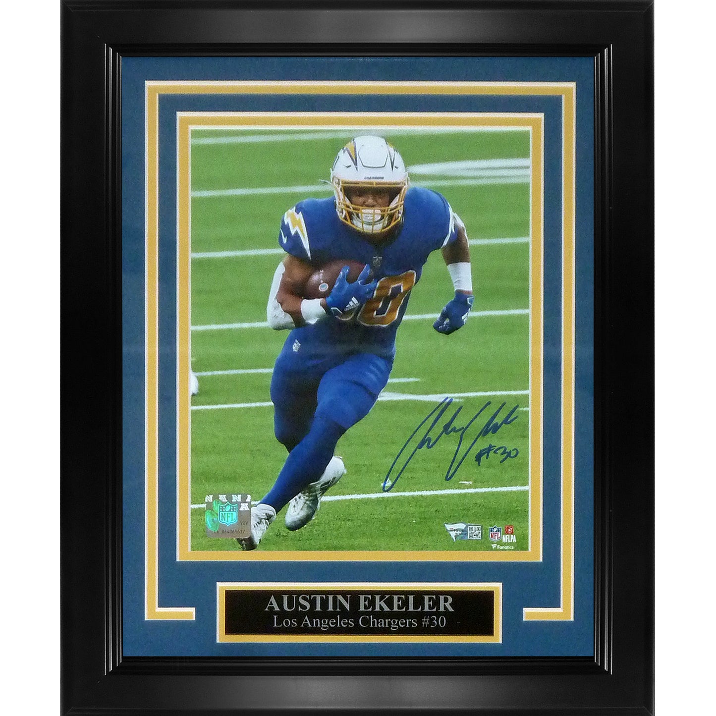 Austin Ekeler Autographed Los Angeles Chargers Deluxe Framed 8x10 Photo – Fanatics