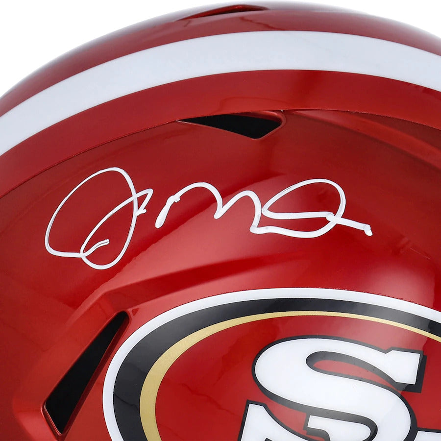 Joe Montana Autographed San Francisco 49ers (FLASH Alternate) Deluxe Full-Size Replica Helmet - Fanatics