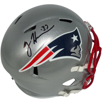Rodney Harrison Autographed New England Patriots (Speed) Deluxe Full-Size Replica Helmet - JSA