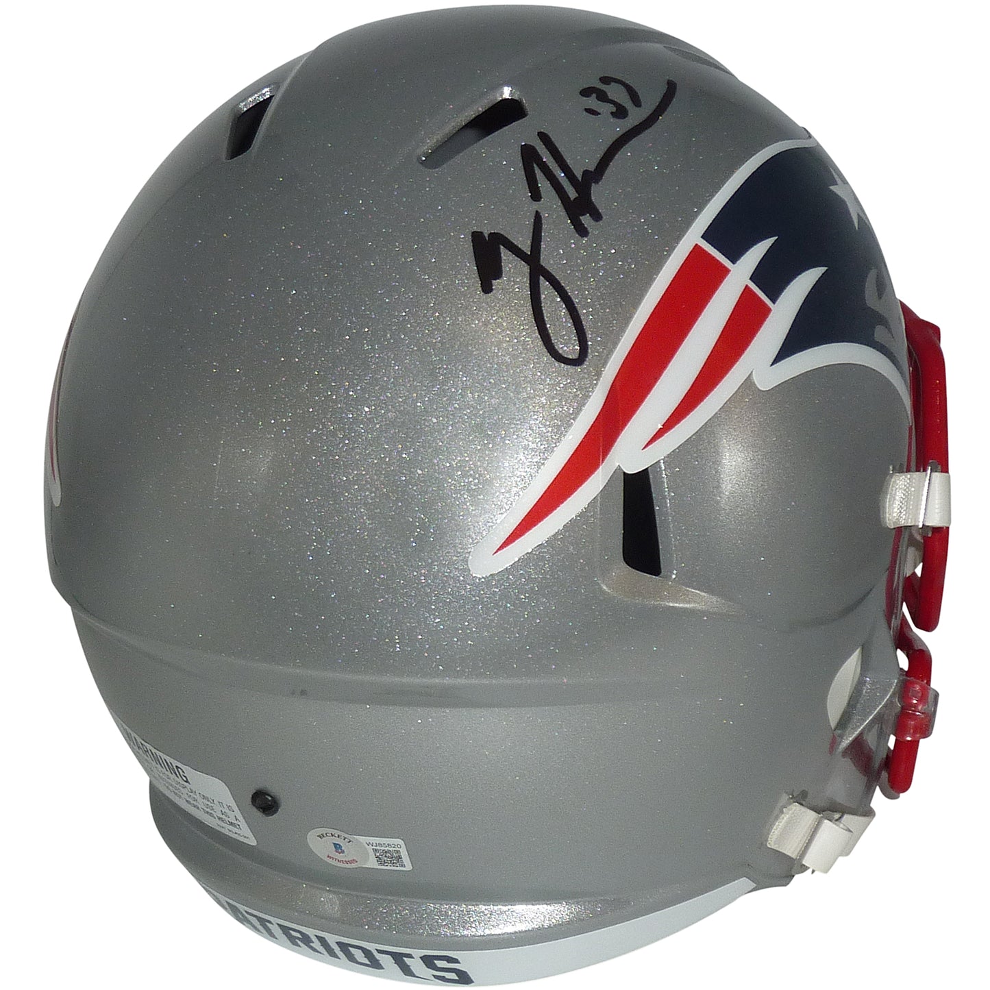 Rodney Harrison Autographed New England Patriots (Speed) Deluxe Full-Size Replica Helmet - JSA
