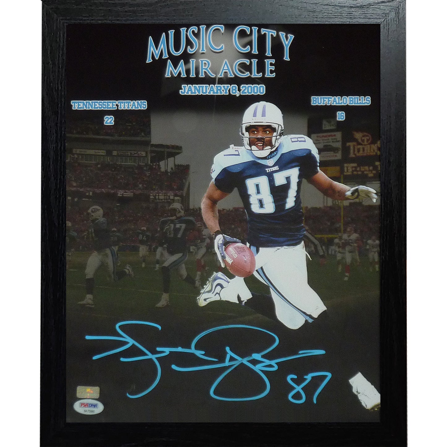Kevin Dyson Autographed Tennessee Titans (Music City Miracle Collage) Framed 11x14 Photo - JSA