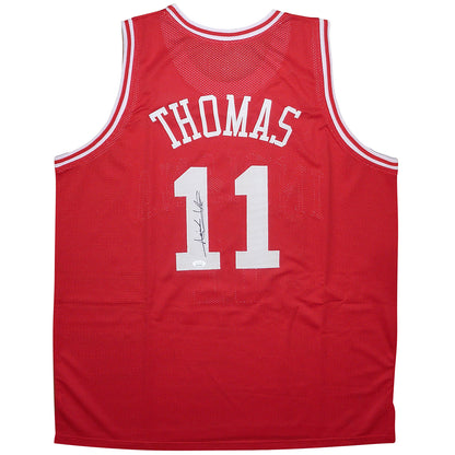 Isiah Thomas Autographed Indiana (Red #11) Custom Jersey - JSA