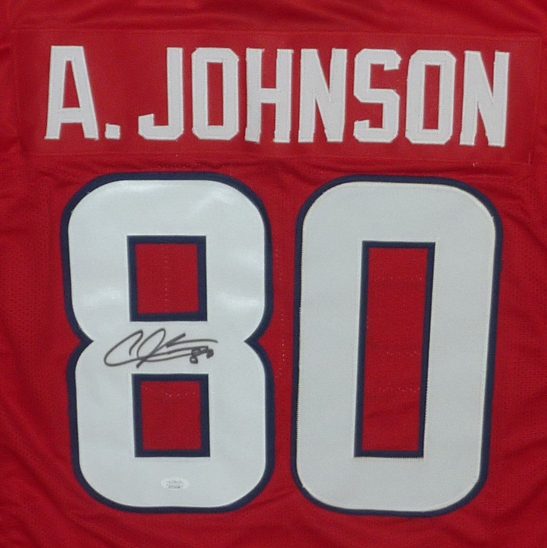 Andre Johnson Autographed Houston Texans (Red #80) Custom Jersey – JSA