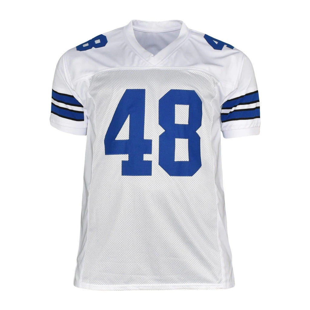 Daryl "Moose" Johnston Autographed Dallas (White #48) Custom Jersey - JSA