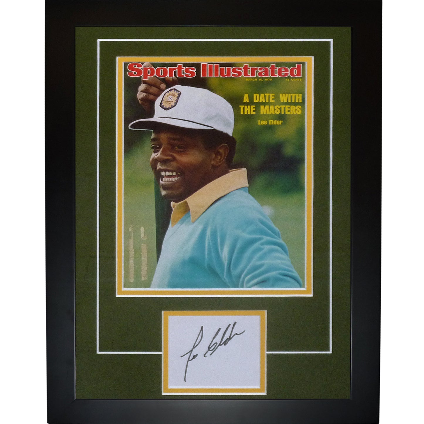Lee Elder Autographed Masters Sports Illustrated Cover Signature Series Frame - JSA