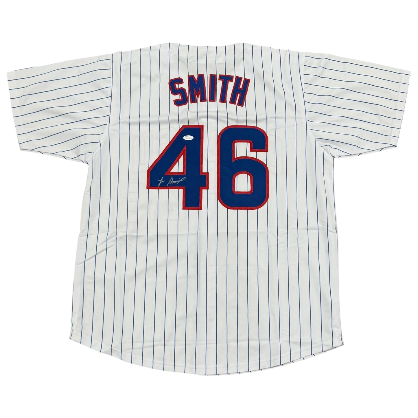 Lee Smith Autographed Chicago (Pinstripe #46) Custom Jersey - JSA