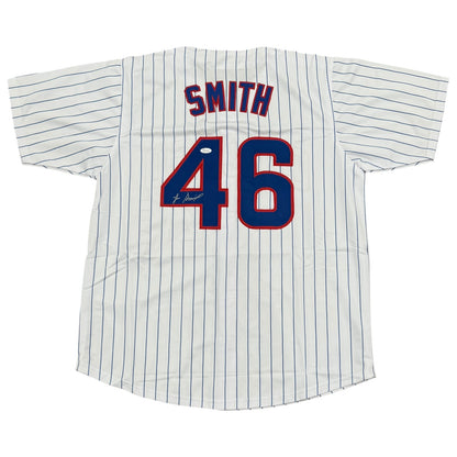Lee Smith Autographed Chicago (Pinstripe #46) Custom Jersey - JSA
