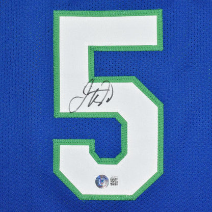 Jason Kidd Autographed Dallas (Blue #5) Custom Jersey - BAS