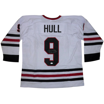 Bobby Hull Autographed Chicago (White #9) Hockey Jersey - JSA