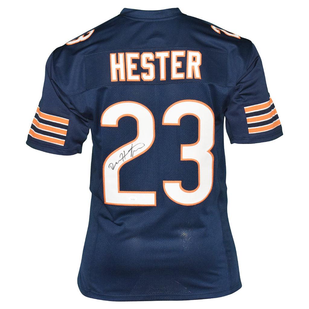 Devin Hester Autographed Chicago (Navy Blue #23) Custom Jersey - JSA