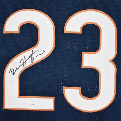 Devin Hester Autographed Chicago (Navy Blue #23) Custom Jersey - JSA