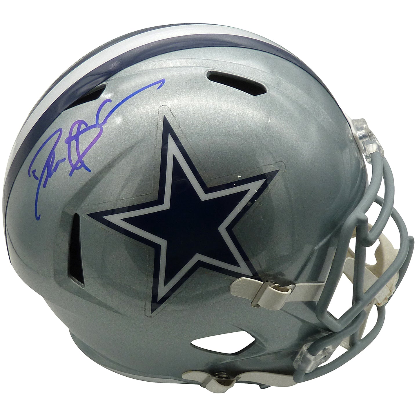 Deion Sanders Autographed Dallas Cowboys (Speed) Deluxe Full-Size Replica Helmet- Beckett