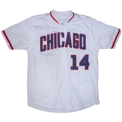 Ernie Banks Autographed Chicago Cubs (White #14) Jersey - PSADNA