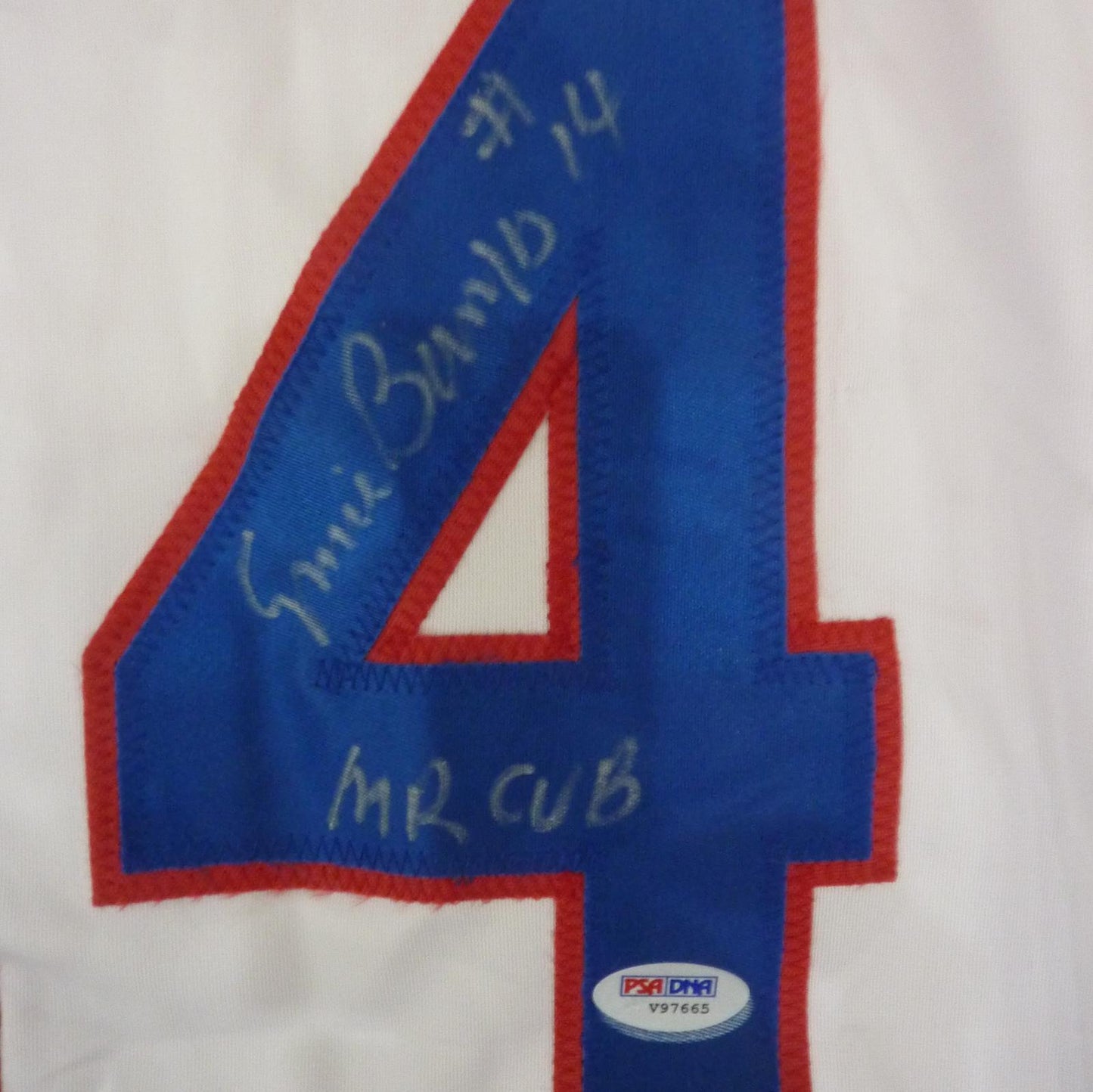 Ernie Banks Autographed Chicago Cubs (White #14) Jersey - PSADNA