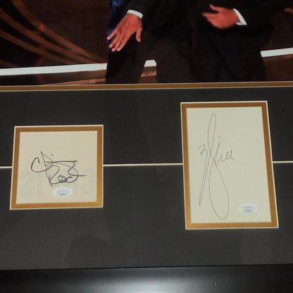 Will Smith Slaps Chris Rock At the Oscars Deluxe Framed Piece with both Autographs - JSA