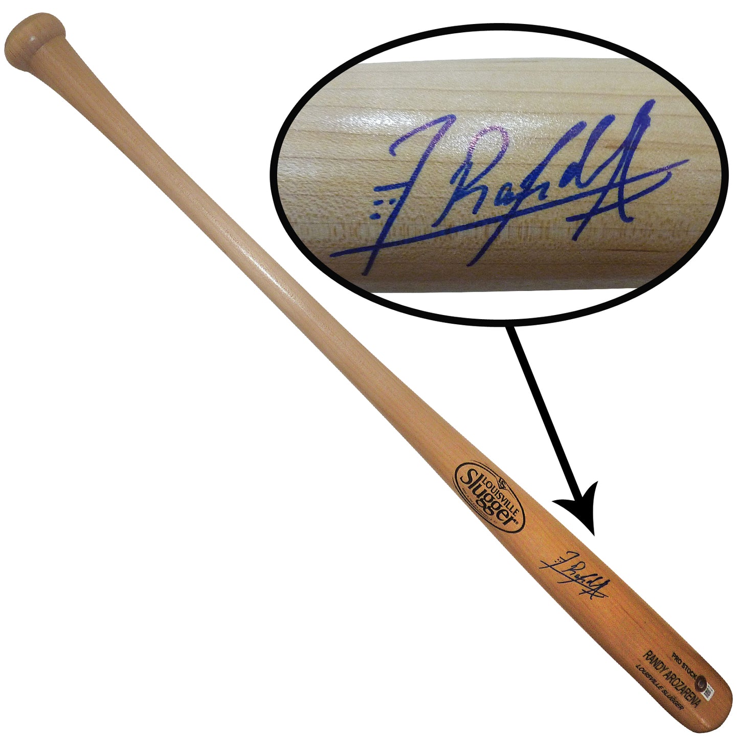 Randy Arozarena Autographed Louisville Slugger Natural Engraved Baseball Bat – Beckett Witness
