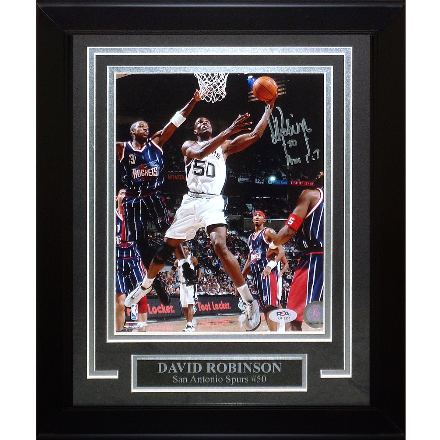 David Robinson Autographed San Antonio Spurs Deluxe Framed 8x10 Photo - Beckett