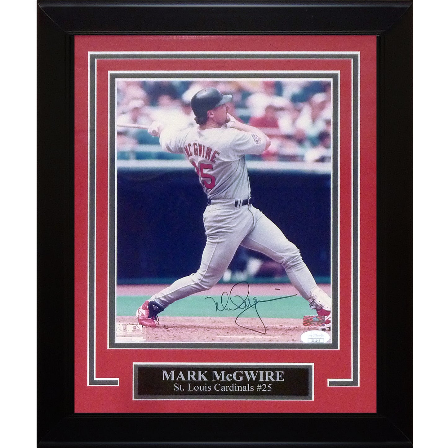 Mark McGwire Autographed St. Louis Cardinals Deluxe Framed 8x10 Photo - JSA