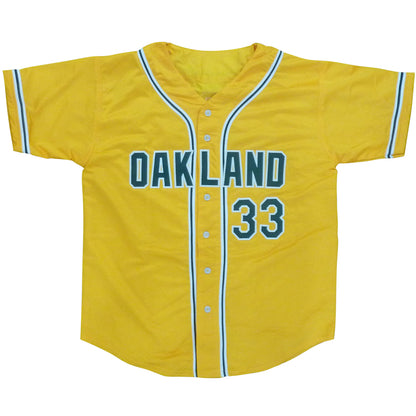Jose Canseco Autographed Oakland (Yellow #33) Custom Jersey- JSA