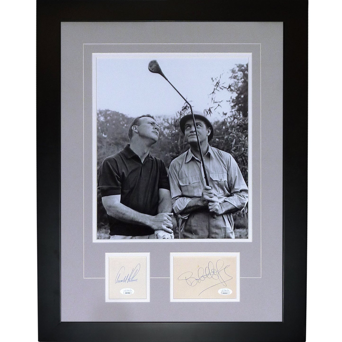 Bob Hope And Arnold Palmer Autographed Golf 11x14 Photo Deluxe Framed Piece - JSA