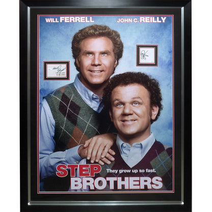 Step Brothers Full-Size Movie Poster Deluxe Framed with Will Ferrell And John C. Reilly Autographs - JSA