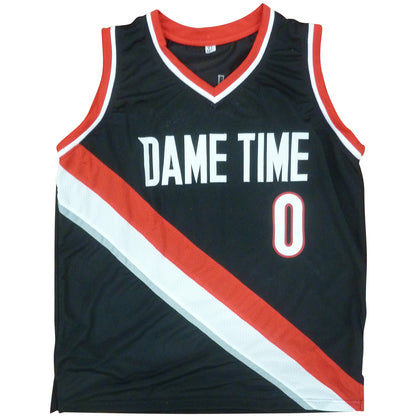 Damian Lillard Autographed Portland (Black #0) Custom Jersey - JSA