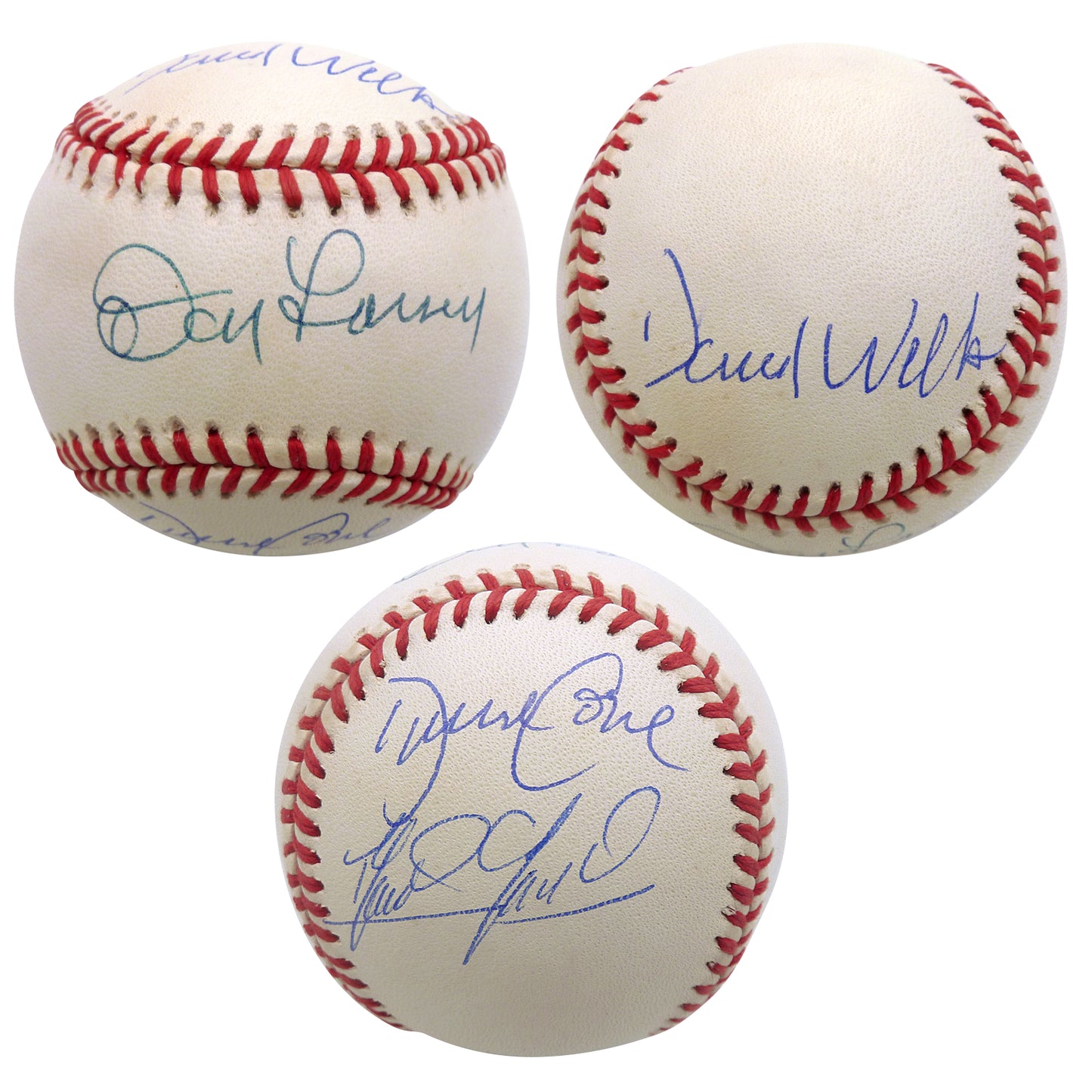 Don Larsen, David Cone And David Wells Autographed OAL Baseball – JSA