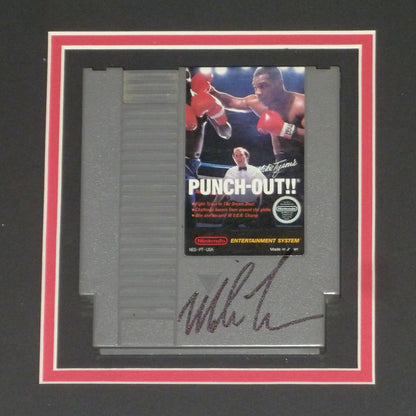 Mike Tyson Autographed Original Nintendo Game Cartridge Deluxe Framed in Punchout Shadowbox Display - JSA