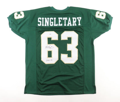 Mike Singletary Autographed Baylor Bears (Green #63) Jersey - JSA