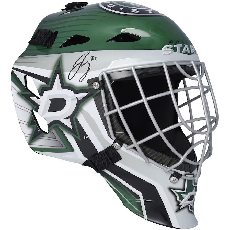 Jake Oettinger Autographed Dallas Stars Full-Size Replica Goalie Mask - Fanatics