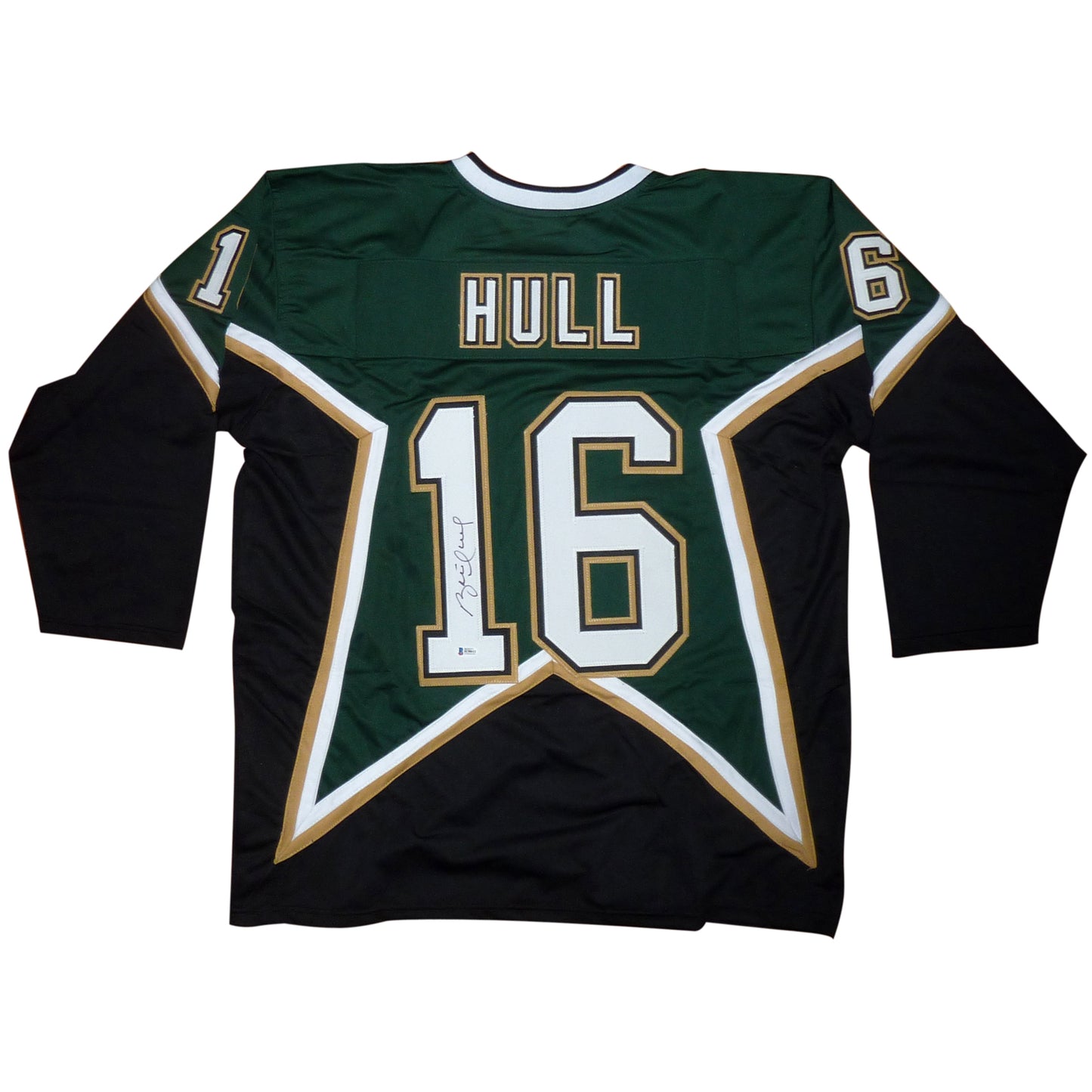 Brett Hull Autographed Dallas (Green #16) Jersey - BAS