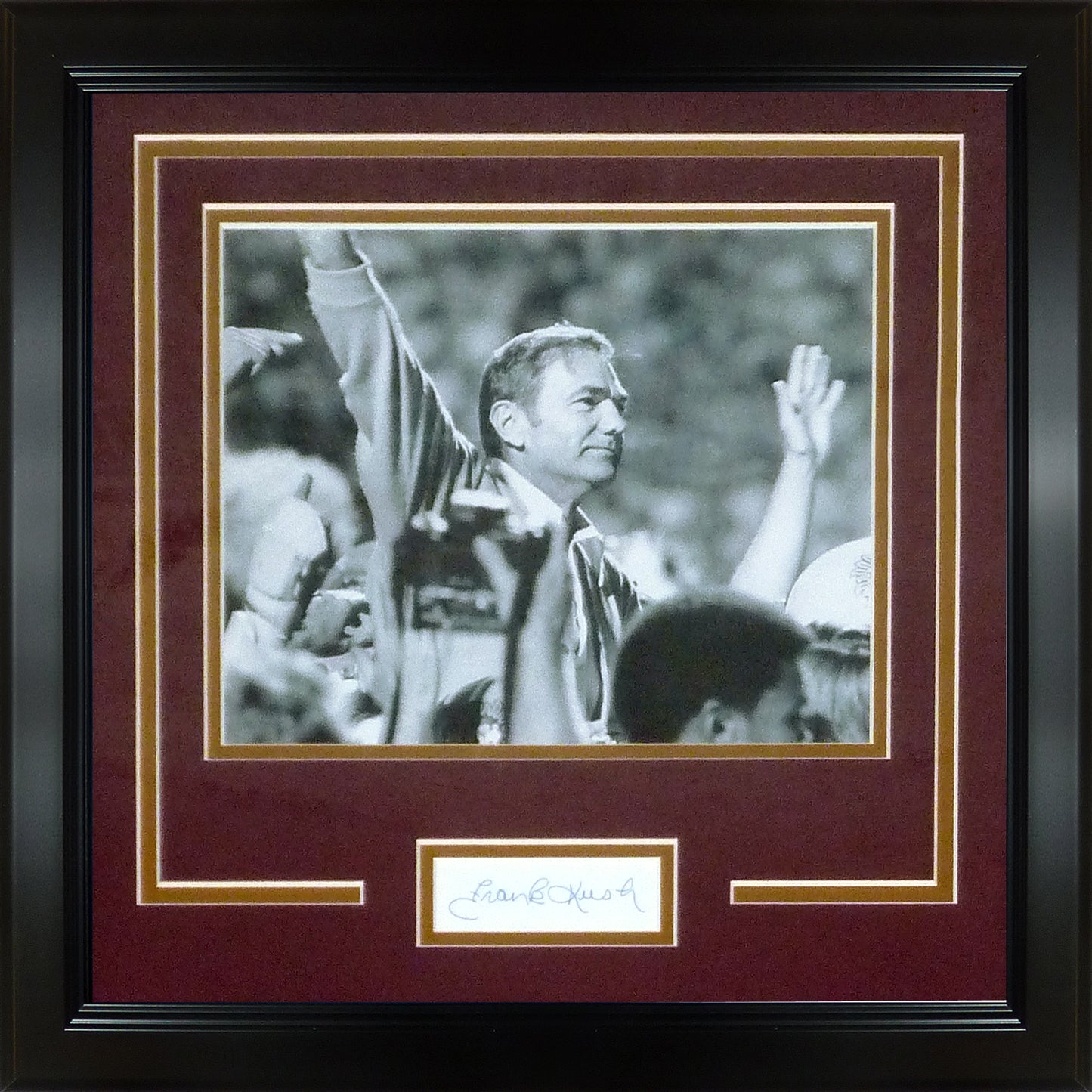 Frank Kush Autographed Arizona State Sun Devils Head Coach Signature Series Frame - JSA