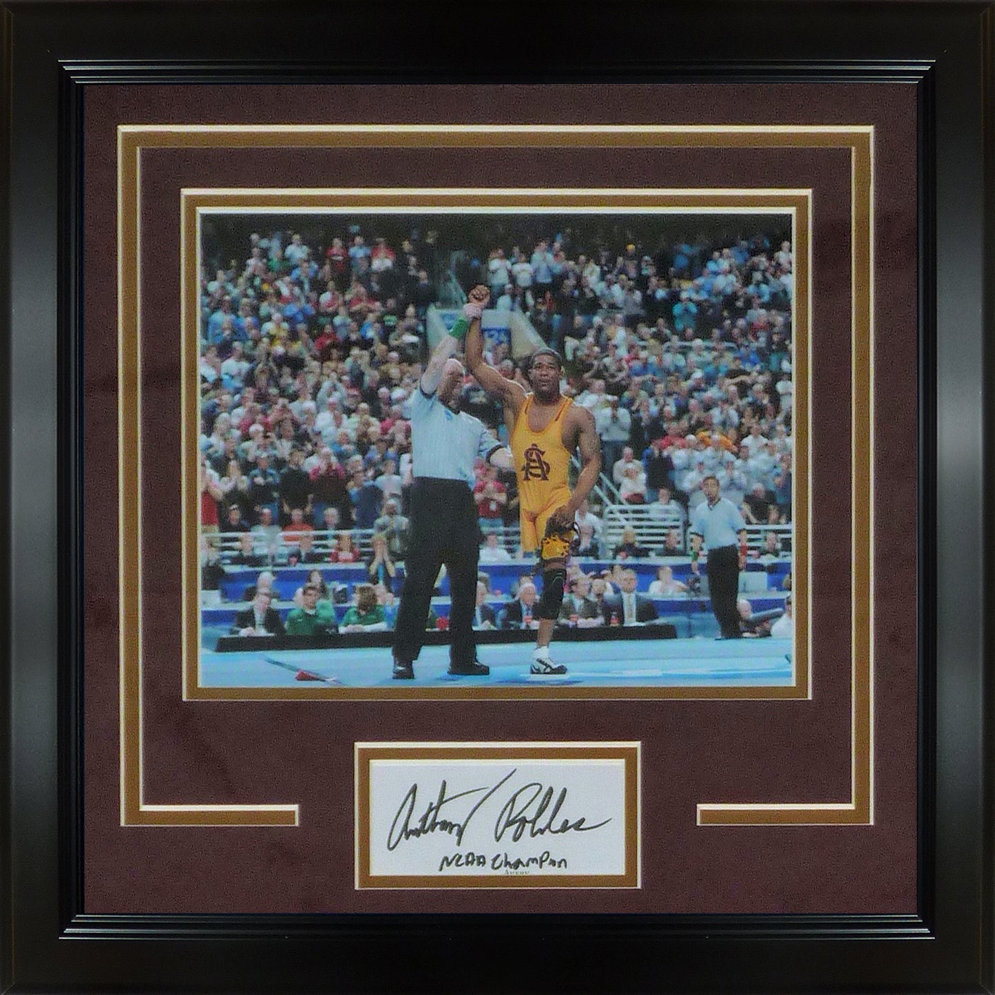 Anthony Robles Autographed Arizona State Sun Devils Wrestlling “Signature Series” Frame – JSA