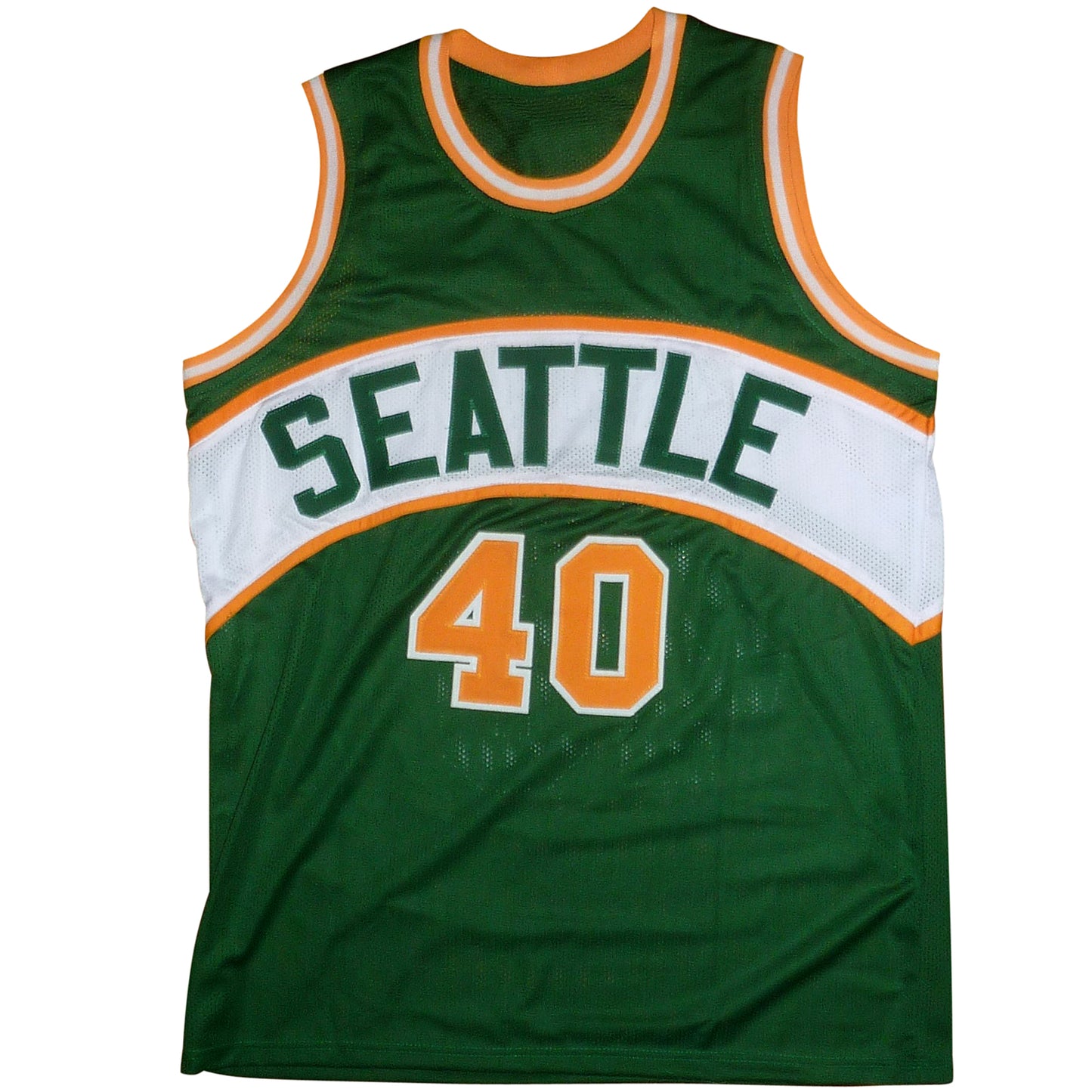 Shawn Kemp Autographed Seattle (Green #40) Custom Jersey - Beckett