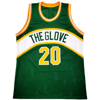 Gary Payton Autographed Seattle (Green #20) Custom Jersey - Beckett