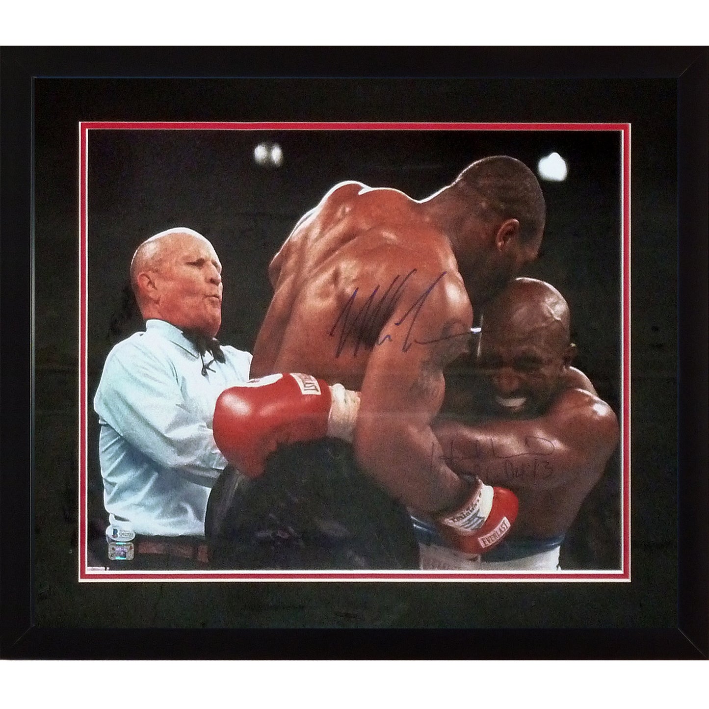 Evander Holyfield And Mike Tyson Autographed Boxing Deluxe Framed 16x20 Photo - Beckett