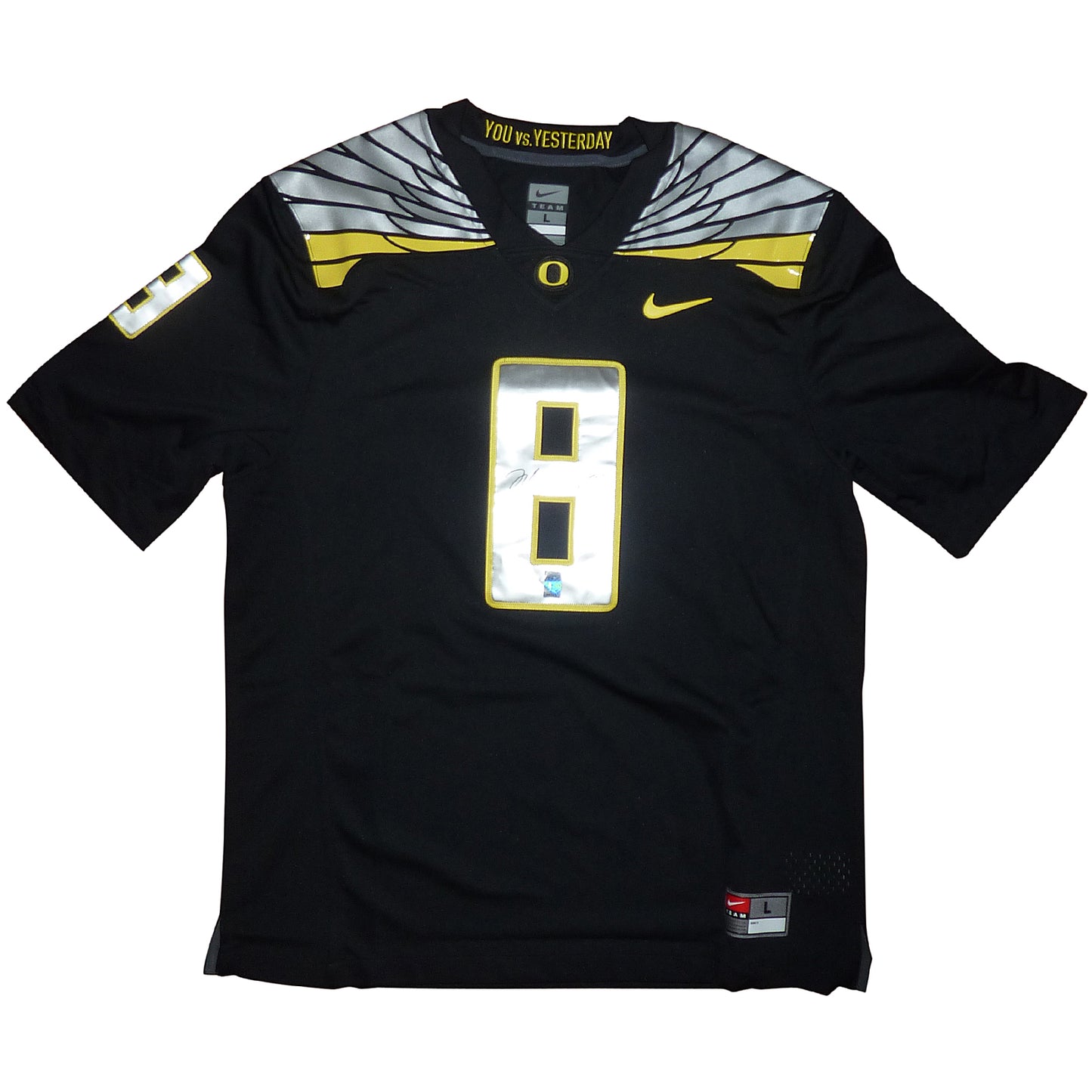Marcus Mariota Autographed Oregon Ducks (Black #8) Nike Jersey - MM
