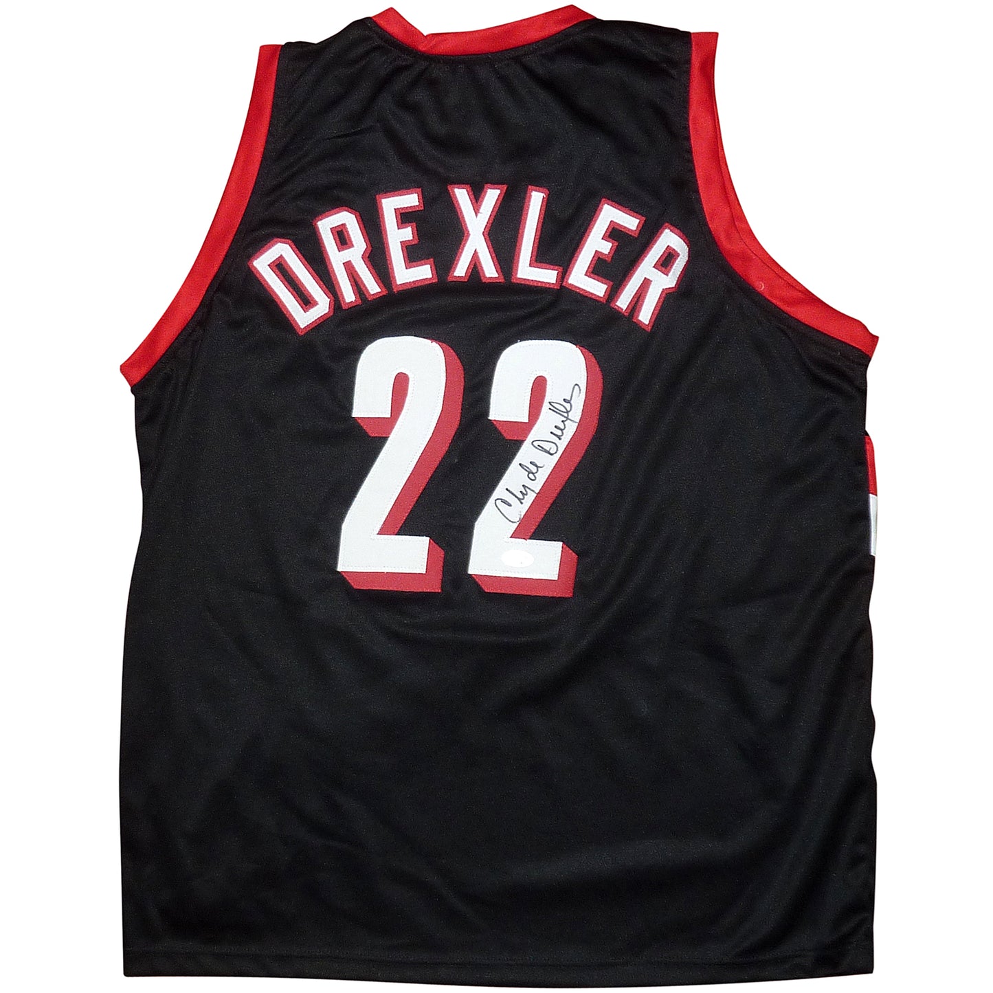 Clyde Drexler Autographed The Glyde Portland (Black #22) Custom Jersey - JSA