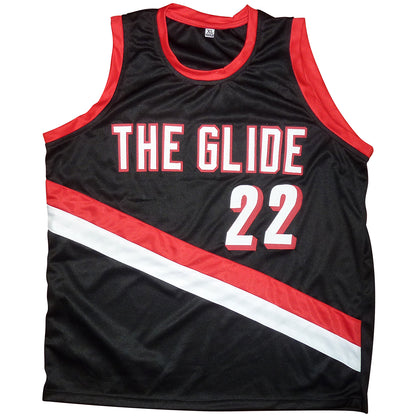 Clyde Drexler Autographed The Glyde Portland (Black #22) Custom Jersey - JSA