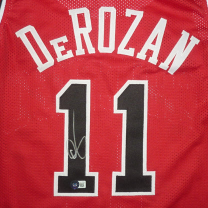 DeMar DeRozan Autographed Chicago (Red #11) Custom Jersey – Beckett