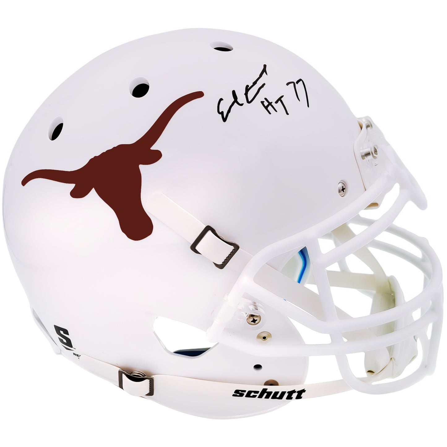 Earl Campbell Autographed Texas Longhorns Schutt Deluxe Full-Size Replica Helmet w/ HT 77 - JSA