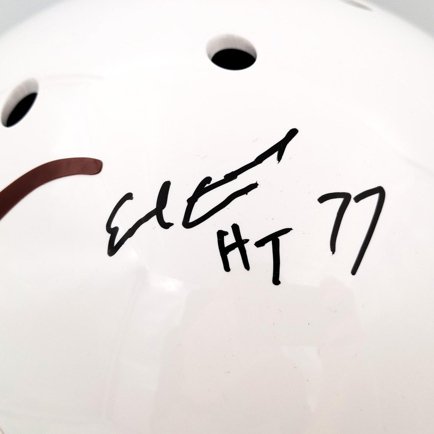 Earl Campbell Autographed Texas Longhorns Schutt Deluxe Full-Size Replica Helmet w/ HT 77 - JSA
