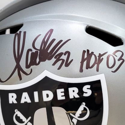 Marcus Allen Autographed Los Angeles Raiders (FLASH Alternate) Deluxe Full-Size Replica Helmet w/ HOF 03 - Beckett