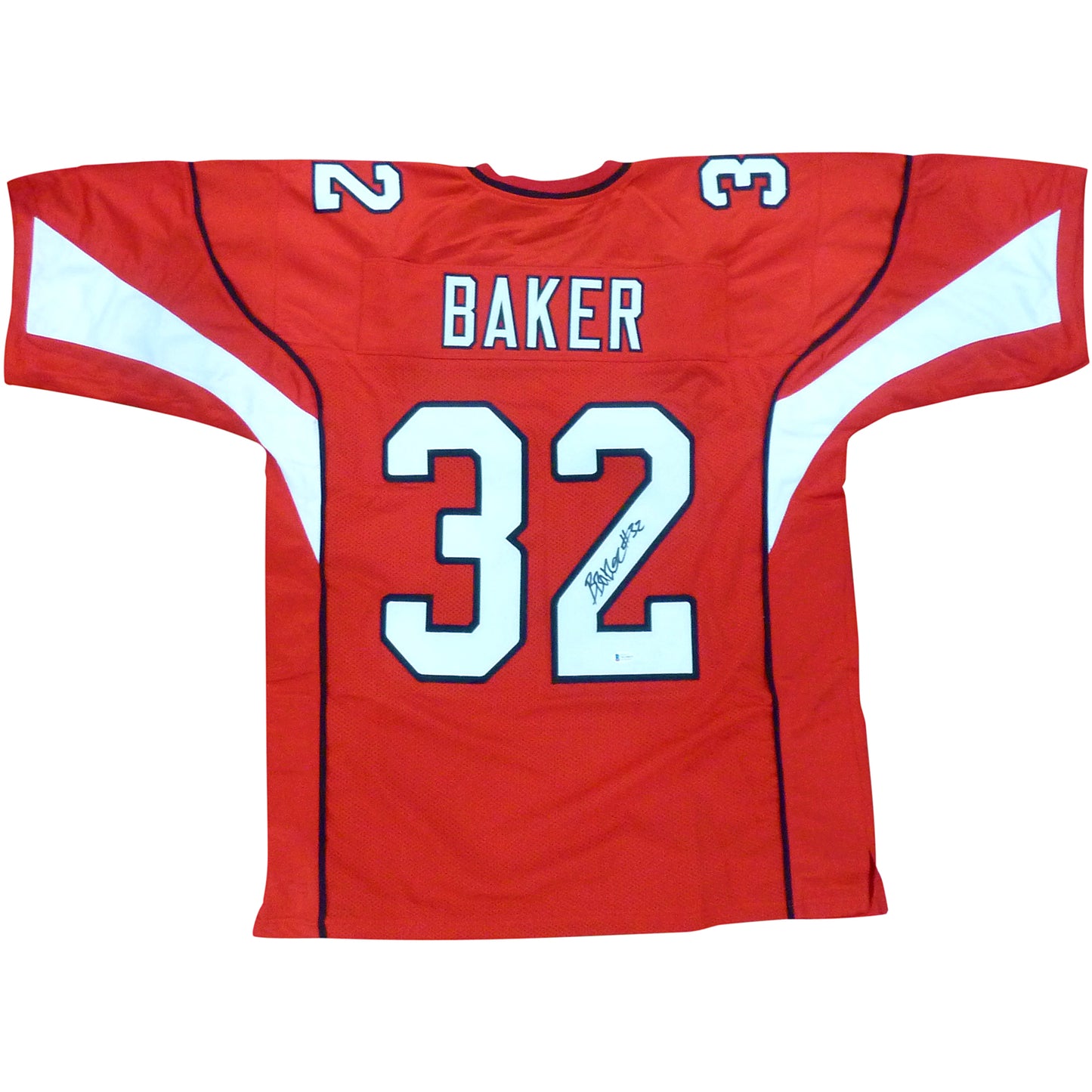 Buddha Baker Autographed Arizona (Red #32) Jersey - JSA