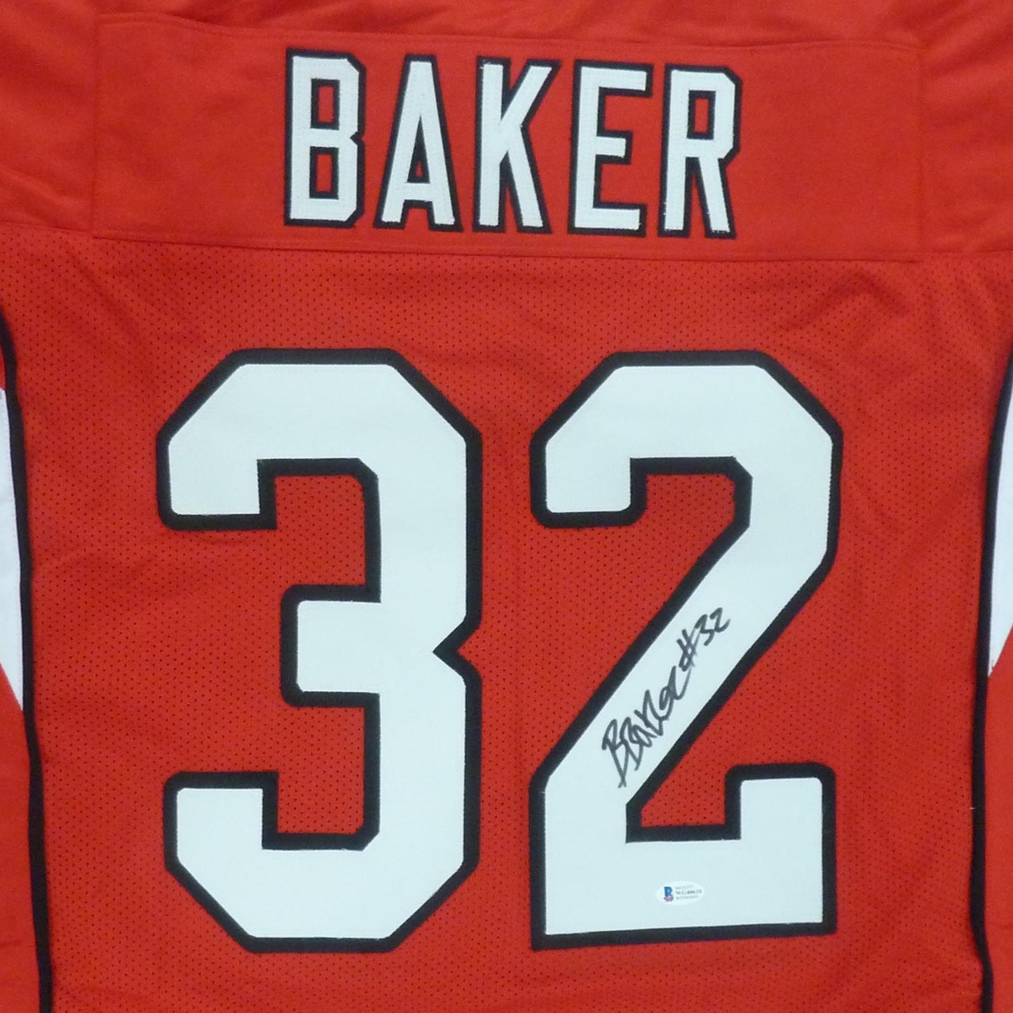 Buddha Baker Autographed Arizona (Red #32) Jersey - JSA