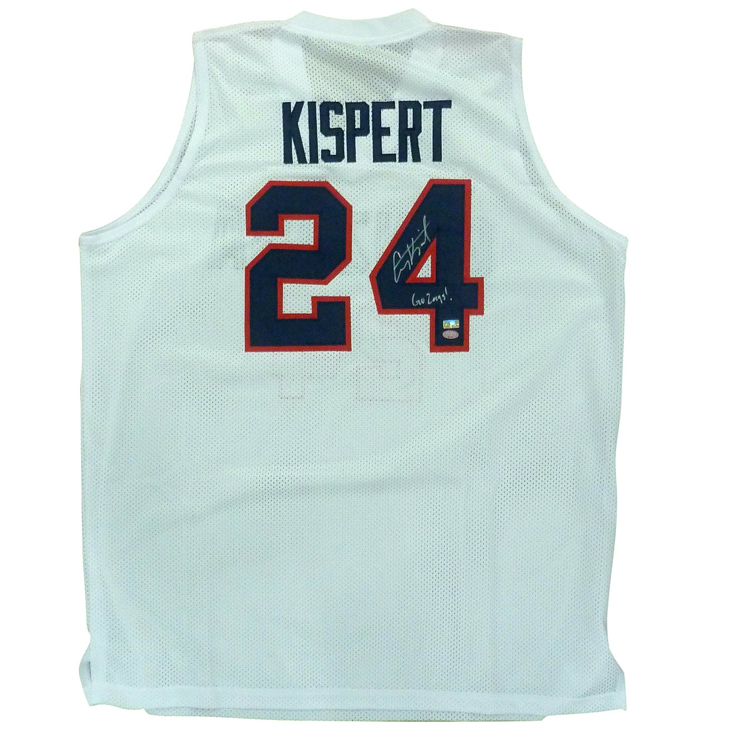 Corey Kispert Autographed Gonzaga Bulldogs (White #24) Jersey w/ Go Zags - MCS
