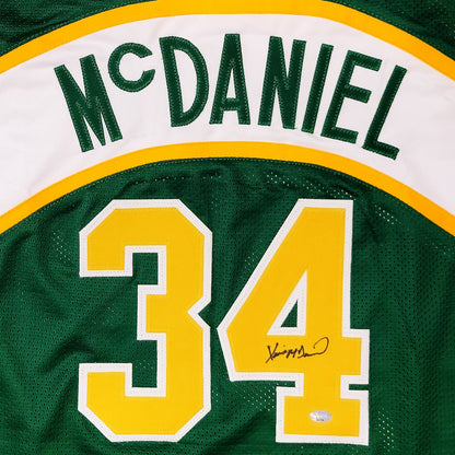 Xavier McDaniel Autographed Seattle (Green #34) Jersey – MCS