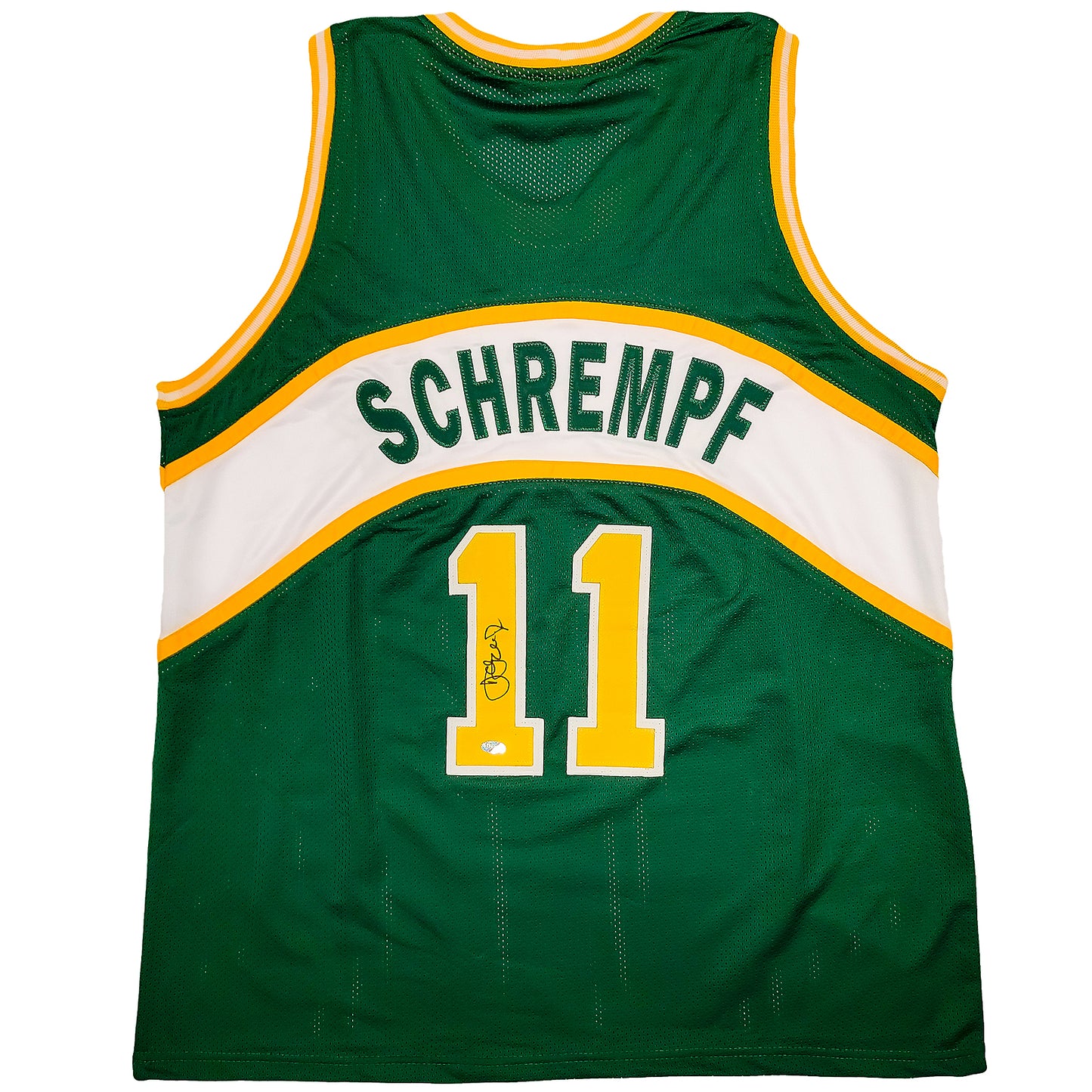 Detlef Schrempf Autographed Seattle (Green #11) Jersey – MCS