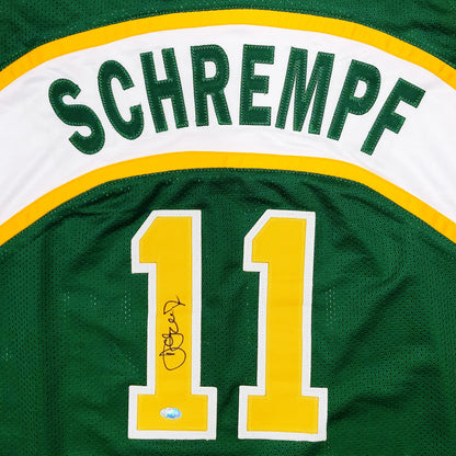 Detlef Schrempf Autographed Seattle (Green #11) Jersey – MCS