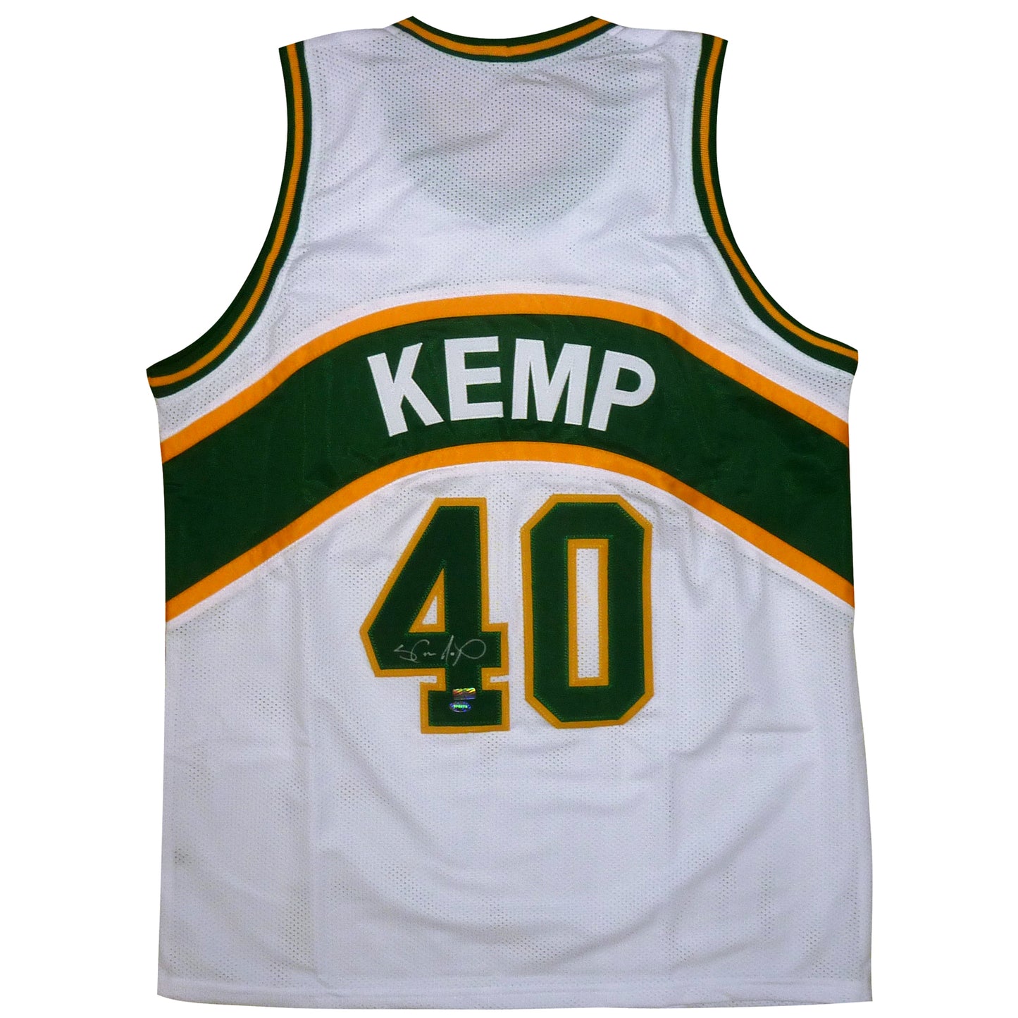 Shawn Kemp Autographed Seattle (White #40) Jersey – MCS